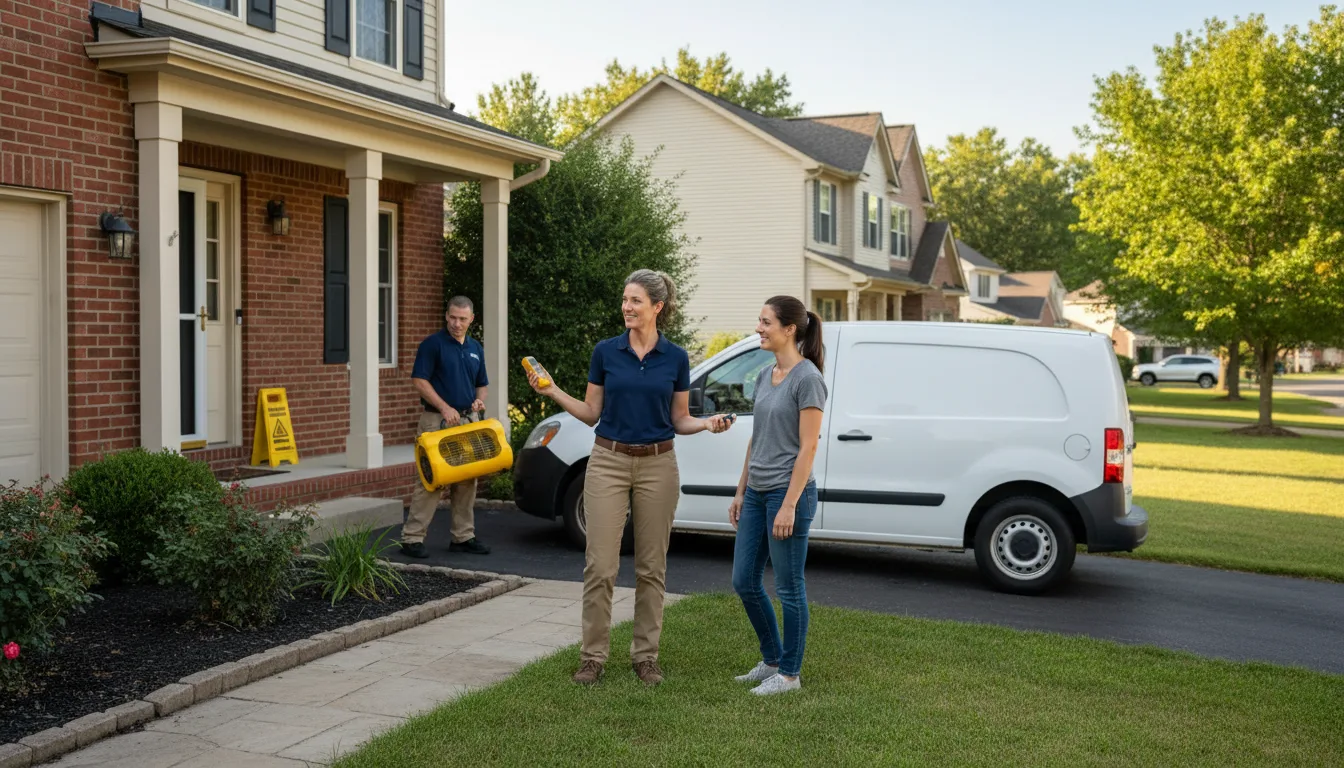 Residential water damage restoration in Agua Dulce, TX